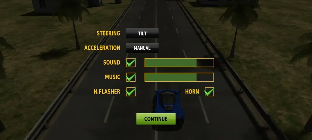 Controls of Traffic Racer