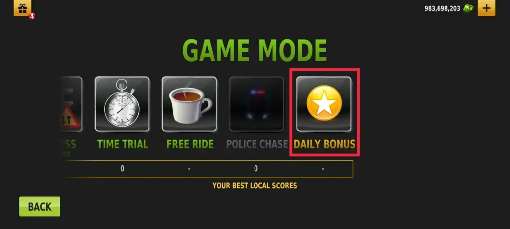 Daily Bonus Mode